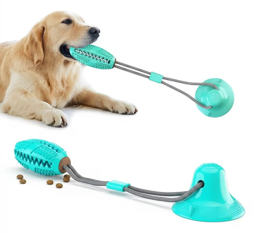 Mordillo con Ventosa de Silicona con Opción de Introducir Alimento para Perros